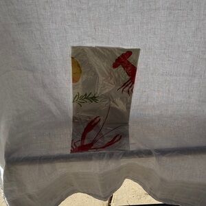 Clear Plastic Bag with Red Lobster Print
